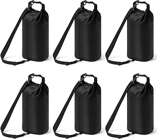 6 Pcs Waterproof Dry Bag 5L, Roll Top Dry Storage Sack with Adjustable Strap for Winter Homeless Kayaking Beach Swimming Camping Boating, Lightweight Backpack for Equipment Electronics product image