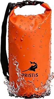 Pristis 10L Waterproof Dry Bag, Heavy-Duty Roll Top Dry Storage Backpack for Outdoor Boating Kayaking Fishing Rafting Camping, Lightweight Floating Kayak Sack Gear Accessory for Men Women, Orange product image