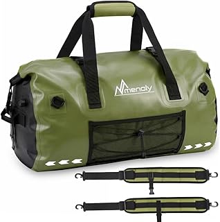 MENOLY Waterproof Duffel Bag Motorcycle Dry Bag Backpack, 60L Extra Large Roll-Top Heavy Duty Waterproof Travel Duffel Bag with Durable Straps & Handles for Kayaking Boating Camping Gym Beach product image