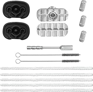 3 Pieces Screens and 2 Mouthpiece Compatible Accessories, 5+2 Cleaning Kits and Adjustable Sandwich Pusher 3D Bottom Hardware Set and 1 Spoon Replacement Accessories Parts product image