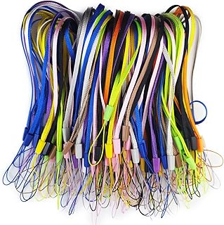 NSBELL 200PCS 10 Colors 7 Inch Lightweight Colorful Hand Wrist Lanyard Strap String for USB Flash Drives, Keys, flashlight, Keychain, ID Badge Holder,Name tag Small Items product image