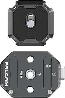 FALCAM F38 Quick Release Kit V2, Quick Release System, Base and Plate with 1/4" and 3/8" Screw Thread for Tripod, Monopod, Stabilizer, Slider - F38B3404 product image