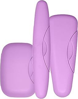 RADIUS Travel Case Value Pack, 3 Count (Toothbrush, Razor, Soap), BPA-Free Recycled Plastic, Portable for Bathroom, School, Home, Camping - Lavender product image