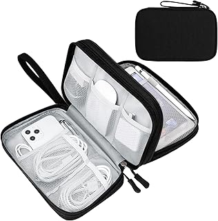 FYY Electronic Organizer, Large Travel Cable Organizer Bag Pouch Electronic Accessories Carry Case Portable Waterproof Double Layers All-in-One Storage Bag for Cable, Cord, Charger, Phone, Black product image