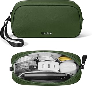 tomtoc Electronics Organizer Travel Case, Water Resistant Travel Bag Cable Organizer for Essentials, Tech Pouch Accessories Carry Storage for Cord, Phone, Cables, Airpods, USB Flash Drive, Daily Items product image