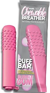 Chewable Breather Puff Bar – Natural Aromatherapy Quit Vaping Aid & Quit Smoking Tool – Nicotine-Free Solution for Craving Relief, Stress Relief Tool, Reusable Silicone Fidget Chew Stick product image