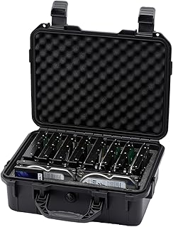 Hard Drive Case 3.5inch 10-Bay Multi-Protection HDD Storage Box Suitcase with Foam External Hard Drive Carrying Case Anti-Static Shock Moisture Proof for HDD/SSD/M.2 product image