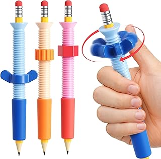 3 in 1 Pencil Fidgets for ADHD & Anxiety Relief,Fidget Pencil Topper with Spinner - Silent Sensory Stress Relief Tool for School,Office & Home,Assorted Fidget Pen Flipper Set, Classroom Essential product image