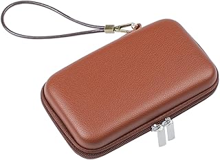 PU Vape Case Protective Vape Organizer Portable Travel Case 7.1x3.9 inch, for Vapor Battery, Cartridge, Mod, Ideal for Commute, On-the-go (Brown, Empty) product image