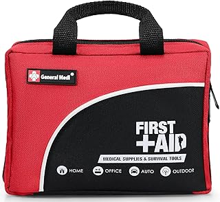 First Aid Kit -160 Pieces Compact and Lightweight - Including Cold (Ice) Pack, Emergency Blanket, Moleskin Pad,Perfect for Travel, Home, Office, Car, Camping, Workplace (Red) product image