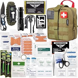 EVERLIT 250 Pieces Survival First Aid Kit IFAK EMT Molle Pouch Survival Kit Outdoor Gear Emergency Kits Trauma Bag for Camping Boat Hunting Hiking Home Car Earthquake and Adventures product image