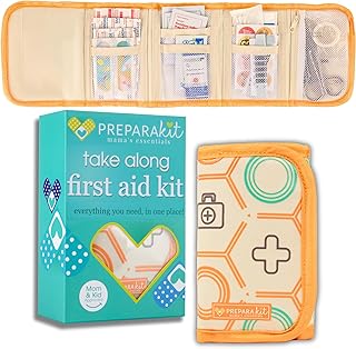 Kids First Aid Kit - 75-Piece Travel First Aid Kit for Toddlers and Babies, TSA Approved, Latex Free, Fits Diaper Bag, Backpack, Purse or Car, Designed by a Mom and Nurse (Orange Crush) product image