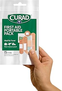 CURAD First Aid Portable Pack |15 - Count On-the-Go Essentials |12 Packs product image