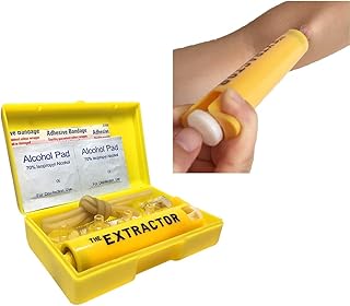 Insect Bug Bee Sting Snake Bite Venom Extractor Suction Kit Tool Pump First Aid Safety Fast Emergency for Hiking Backpacking Camping Yellow Color product image