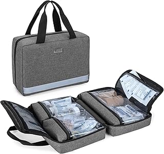 Trunab Small First Aid Kit Bag Empty Portable Emergency Kits Trauma Bag, Ideal for Car, Home, Camping and Hiking, Grey Bag Only product image