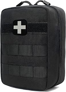 First Aid Kit EMT Medical IFAK Pouch, Molle Tactical Med Emergency Trauma Bag for Camping Home Car Hiking Hunting (Black) product image