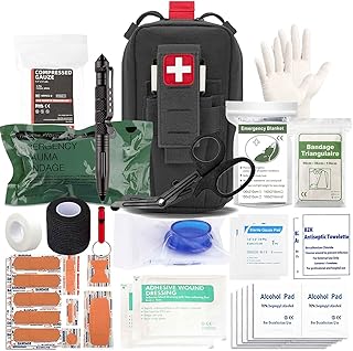 Ifak Med Trauma Kit, Black Molle Tactical Emergency First Aid Kit,Military Survival Molle EMT Medical Kit Refill Supplies Fot Duty Belt product image