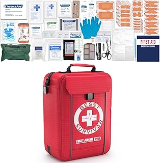 Comprehensive First Aid Kit -Labeled Compartments for Trauma & Emergencies, Compact Emergency Kits for Car, Boats, Camping, Hurricanes and Outdoor Emergencies Survival -265 Piece product image