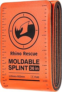 RHINO RESCUE First Aid Splint 36" X 4.3" Orange-Gray, Keep Bones in Position (1, Folded) product image
