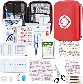 276PCS First Aid Kit Home Car Camping Hiking Emergency Supplies Small Compact Lovely Bag for School Outdoor, Basic Outdoor Essentials Survival Kit for Travel AMORNING product image