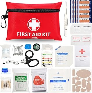 Mini First Aid Kit, 122 Piece Small First Aid Kit Designed for Family Emergency Care for Home, Camping, Hiking, Backpacking, Travel, Vehicle, Outdoors & Schools product image
