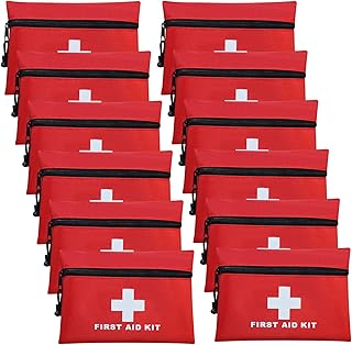 AOUTACC 12pcs Mini First Aid Kit Empty Pouch Bag with Zippered for Emergency at Home, Office, Car, Outdoors, Boat, Camping, Hiking product image