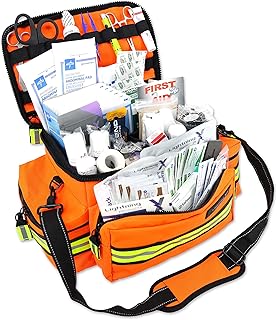 Lightning X Products Lightning X Mid-Sized First Responder EMT Bag | LXMB25 Fully Stocked Aid Kit w/ 200+ BLS Supplies - Orange product image