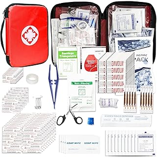 Travel-First Aid-Kit Car-Home 300PCS Survival-Kit Outdoor-Adventure - Small Portable Red Emergency Essential Sets Office Hiking Camping Business Public Must Have First Aid Gear Equipment 1st Aid product image