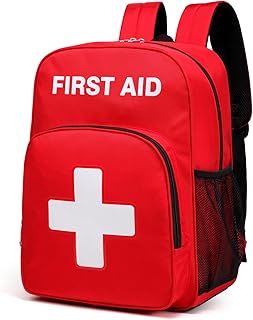 Gatycallaty First Aid Backpack Emergency Medical Empty Waterproof Survival First Responder Trauma Bag Travel Home Outdoor Camping (Red) product image