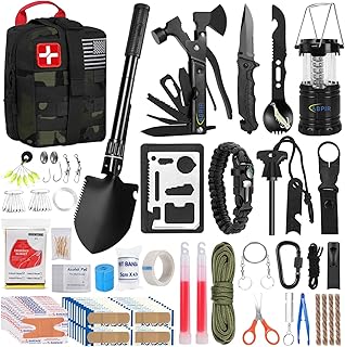 ABPIR Survival First Aid Kit, 170 PCS Survival Kits,Trauma Kit with Essential Survival Gear Emergency Medical Supplies for Hiking Camping Backpacking Outdoor Adventure, Gifts for Christmas Him Dad Men product image