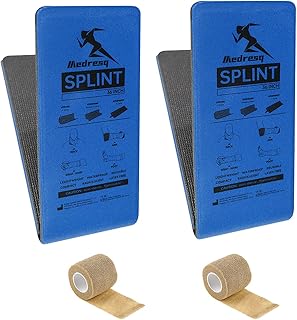 2pc First Aid Splint Kit – Lightweight & Reusable Arm and Leg Fracture Support for Trauma Emergencies, Essential First Aid Equipment for Home, Car & Outdoor Use (Blue) product image