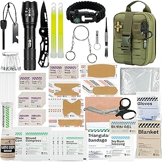 RHINO RESCUE Survival First Aid Kit, HSA/FSA Eligible, Emergency Kit Molle Pouch IFAK Medical Kit for Vehicles Car Camping Backpacking Hiking Hunting product image