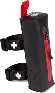 Bike First Aid Kit for Cyclist's, Compact Waterproof Case, Attaches to Bike Frame, Essential Supplies for Trauma & Emergencies, Black Red product image