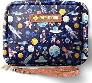 EVERLIT Care Rescue Pack | Family-Friendly First Aid Kit for Kids with 200 Pcs Medical Supplies | Travel-Friendly Compact Storage Bag for Home, Car, Travel, Camping, Adventure (Galaxy) product image