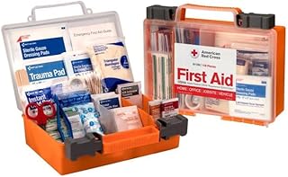 American Red Cross Officially Licensed Product, 25 Person First Aid Kit, 118 Piece Emergency Medical Supplies to Clean & Treat Minor Injuries, Hard Case Box for Home, Business, Job Site, Car product image