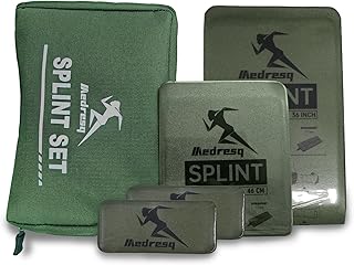First Aid 4pc Splint Kit – Lightweight, Reusable Arm & Leg Fracture Support for Trauma Emergencies, Essential First Aid Gear for Home, Car & Outdoor Use (Green) product image