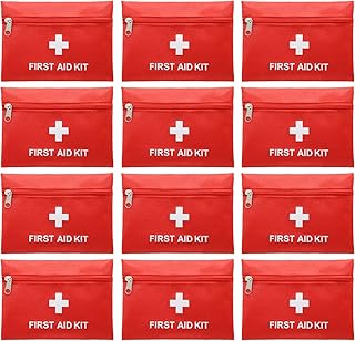 Faylapa 12Pcs Mini Empty First Aid Bag, 7.87x5.51 inches Mini Outdoor First Aid Kit Pouch, Travel Portable Medical Emergency Bag for Travel, Home, Office, Car, Camping, Outdoor product image