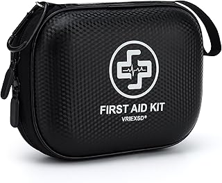 Mini First Aid Kit - 150 Piece Small Waterproof Hard Shell Medical Kit for Home, Car, Travel, Camping, Truck, Hiking, Sports, Office, Vehicle & Outdoor Emergencies (Black) product image