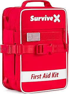 Large First Aid Kit for Car, Travel & Home - Emergency Kit for Hiking, Camping, Backpacking and Outdoors - Includes Zip Stitch Wound Closure Strips product image
