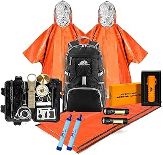 Emergency Survival Kit | Outdoor Tactical First Aid Kit | Tactical Gear for Hydration, Warmth & Shelter | NASA-Engineered Heat Retention | Camping Fishing Hunting Hiking | Gift or Men Women product image