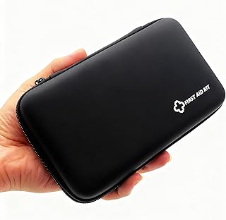 Small First Aid Kit Portable Compact Waterproof Mini Refill Supplies for Home Car Travel Camping Truck Hiking Sports Office & Outdoor Emergencies Black product image