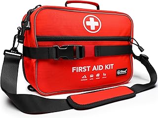 430 Piece First Aid Kit, Well-Organized Premium Waterproof Compact Trauma Medical Kits for Any Emergencies, Ideal for Home, Office, Car, Travel, Outdoor, Camping, Hiking, Boating (Red) product image