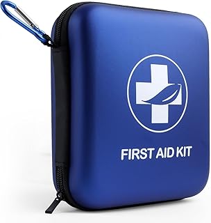 Mini First Aid Kit, 163 Pcs Small Medical Kit, Emergency First Aid Supplies and Survival Kit with Hard Shell - Perfect for Travel, Home, Outdoor, Office, Camping, Hiking product image