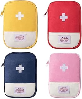 4 Pcs Travel First Aid Pouch,Empty Mini First Aid Pouch, Portable Outdoor First Aid Medical Rescue Bag Multi-Function Emergency Medicine Storage Organizer Bag Health and Household Supplies (Small) product image
