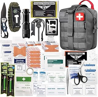 EVERLIT 250 Pieces Survival First Aid Kit IFAK EMT Molle Pouch Survival Kit Outdoor Gear Emergency Kits Trauma Bag for Camping Boat Hunting Hiking Home Car Earthquake and Adventures product image