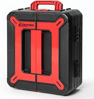 Hard Case First Aid Kit 408 Pcs - Wall Mountable Trauma Kit for Car, Home, Office & Truck - Comprehensive Large First Aid Supplies with Color-Coded Labelled Compartments product image