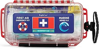 Marine Waterproof First Aid Kit for Boat, Kayak, Sailing & Beach – Floating Hard Case with Emergency Medical Supplies, Survival Gear & Safety Essentials product image