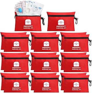 Geiserailie 20 Bags Small First Aid Kits Bulk Mini Travel Size Emergency Individual Zipper Pouch Self Care Package Supplies for Homeless Travel Hiking Sports Outdoor College Dorm Essentials, 1740 Pcs product image