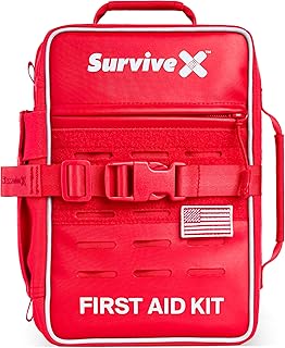 Large Pro First Aid Kit for Car, Travel & Home - Emergency Kit for Hiking, Camping, Backpacking and Outdoors - Includes Zip Stitch Wound Closure Strips product image