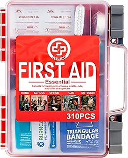 Professional First Aid Kit - 310 Piece HardCase Medical Kit for Home, Car, Camping, Travel, Hiking, Truck, Office, Sports, Vehicle & Outdoor Emergencies product image